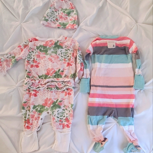 Baby Girl Organic Burts Bees Size 0-3 - Picture 2 of 2